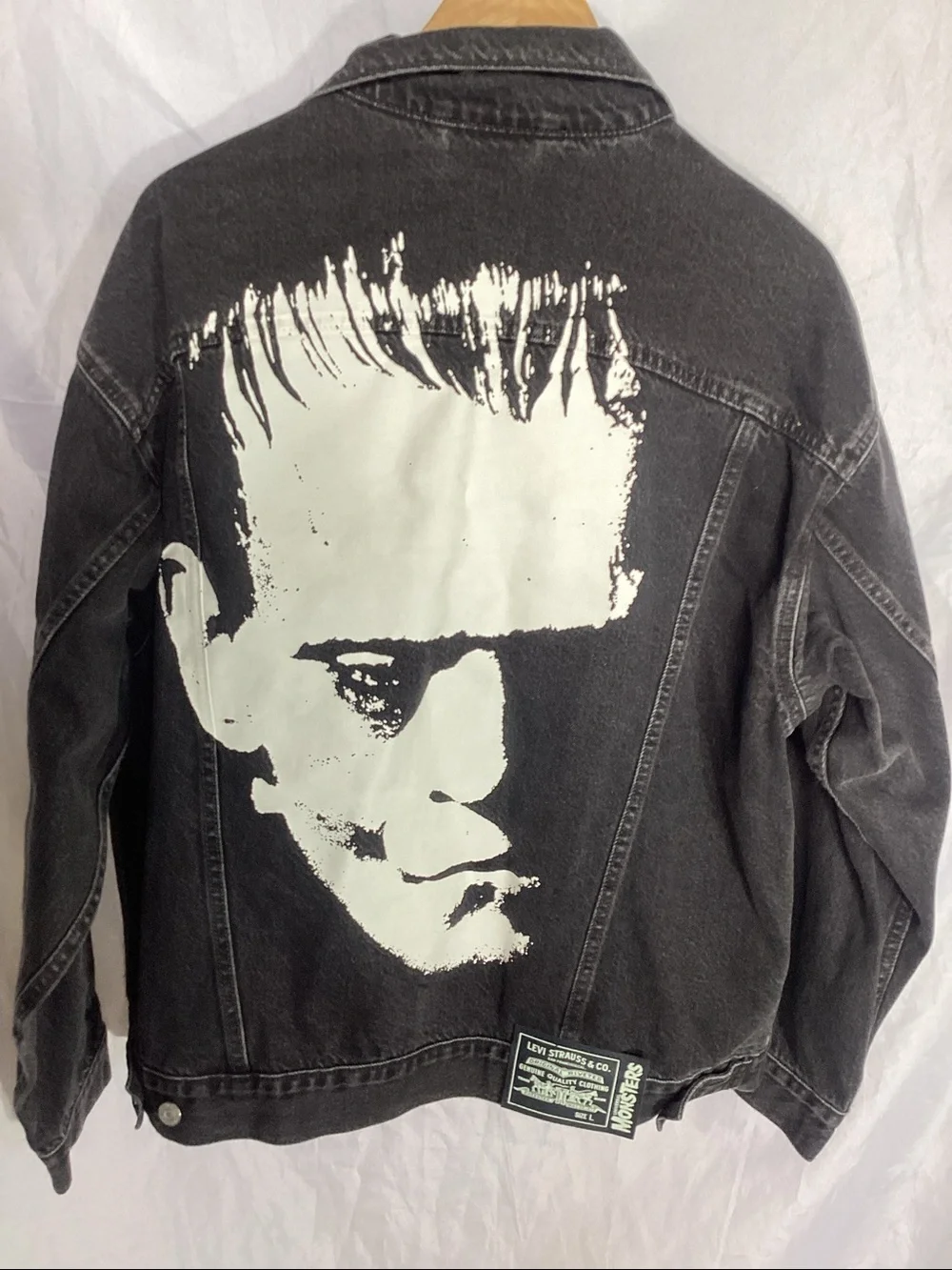 Levi’s Frankenstein Denim Jacket Universal Monsters Men Size L Black New